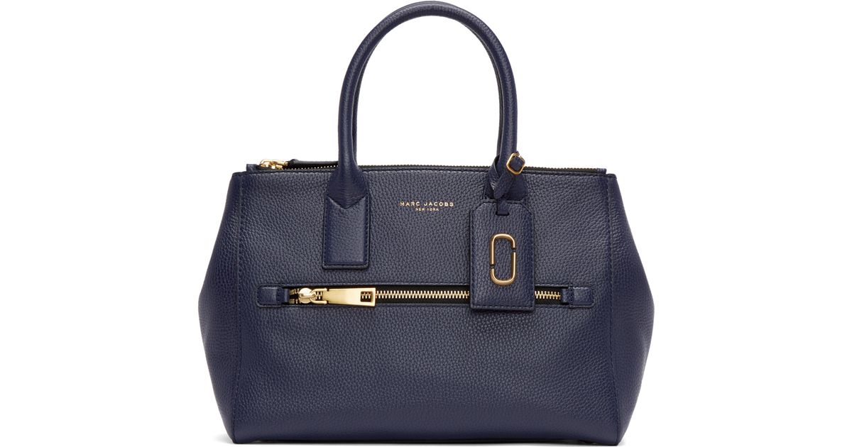 Marc Jacobs Blue Navy Leather Gotham City Tote