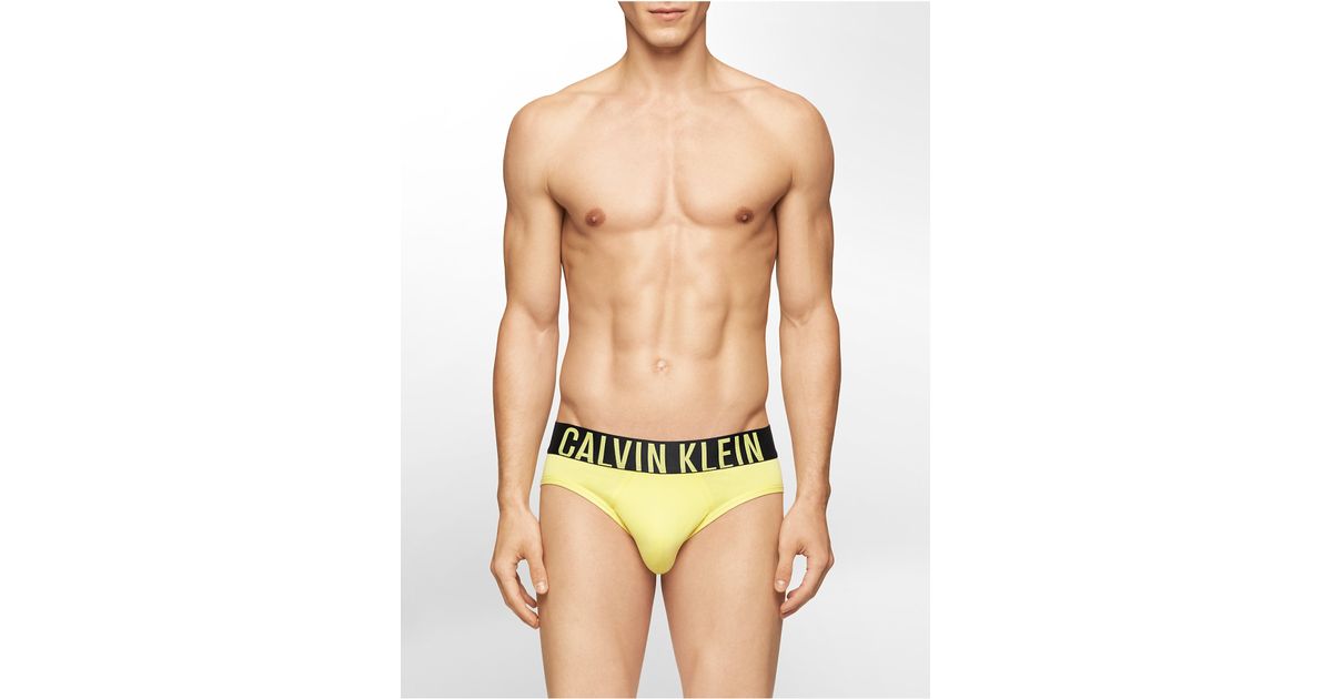 Calvin Underwear Intense Hip Brief in Yellow for Men - Lyst