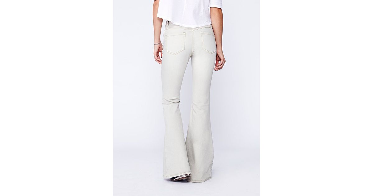 free people white flare jeans