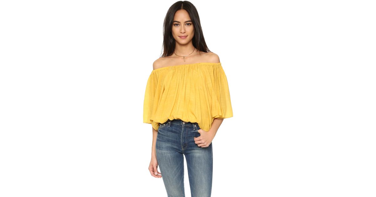 Shoulder Blouse - Mustard in Yellow | Lyst