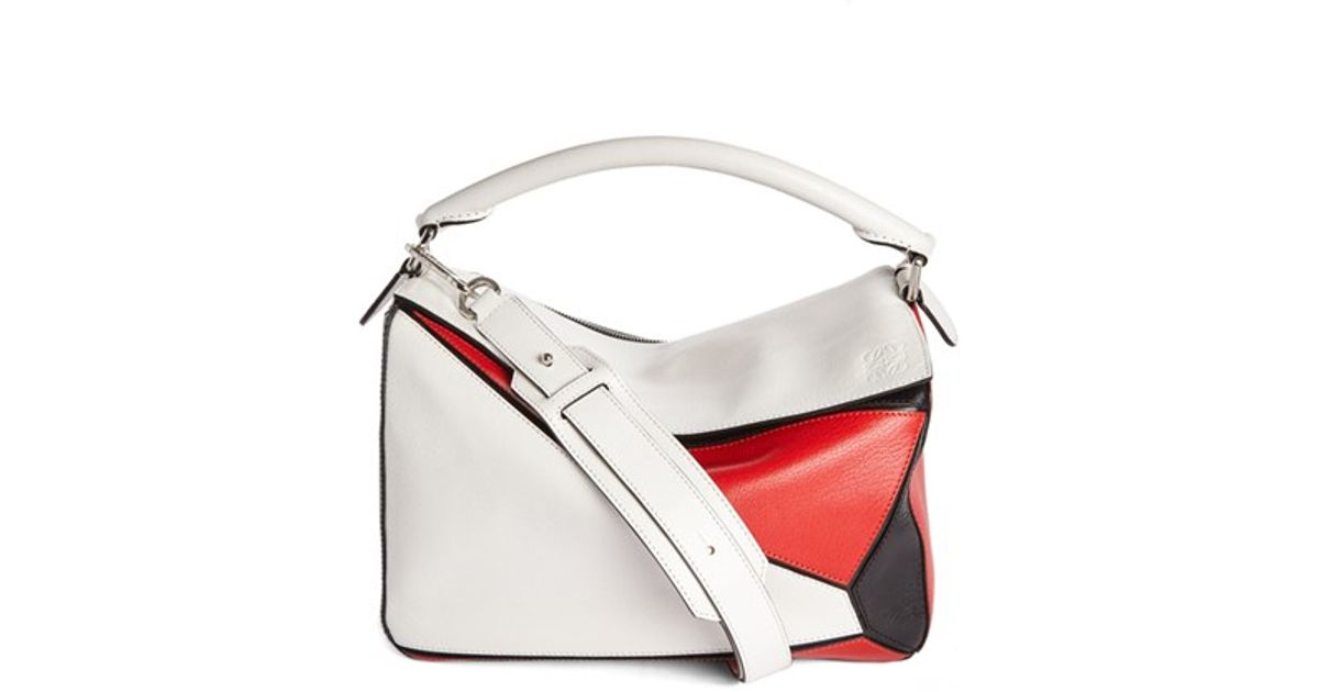 loewe red puzzle bag