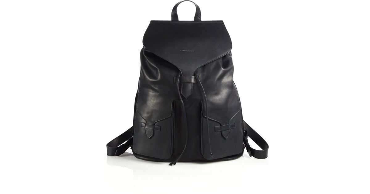 emporio armani leather backpack