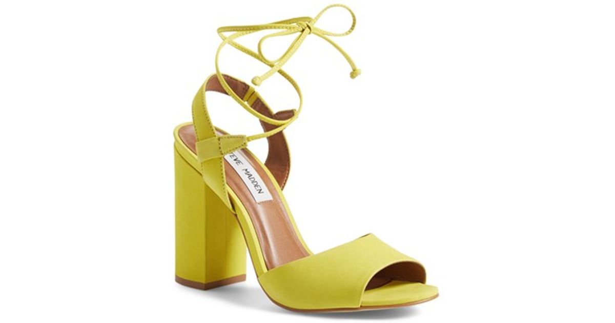 steve madden lace up block heels