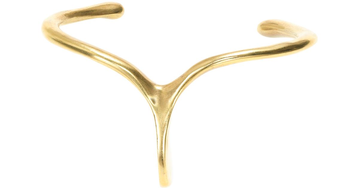 J.Crew Wishbone Cuff in Gold (Metallic) Lyst