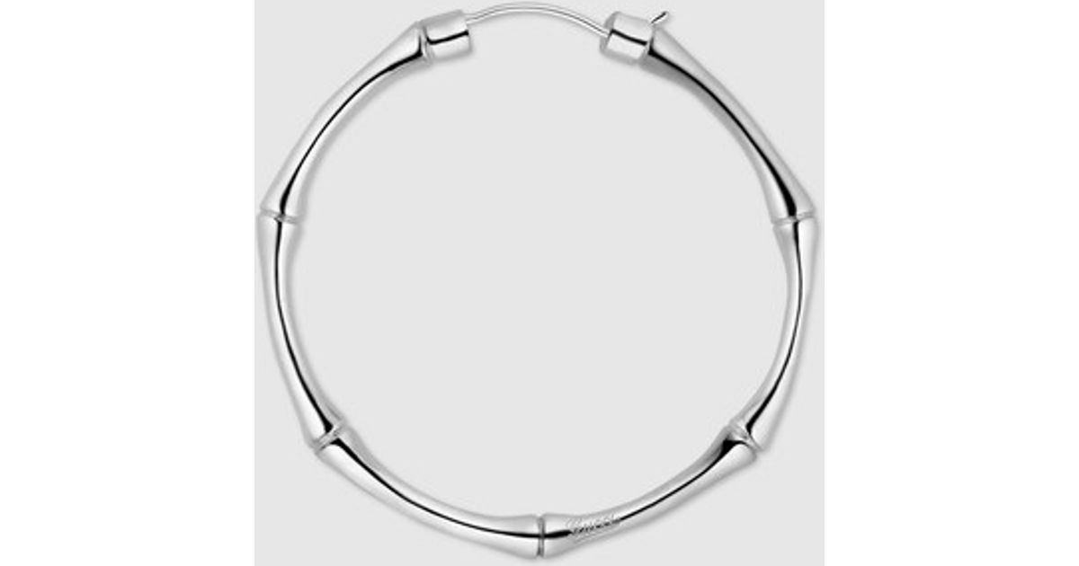 gucci bamboo earrings silver