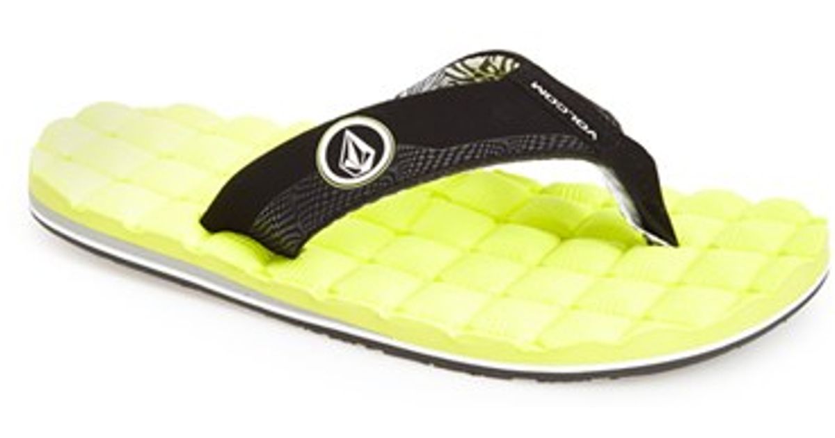volcom men's recliner flip flop