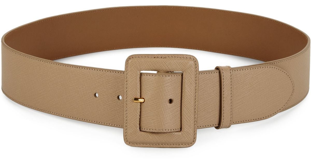 prada beige leather belt  