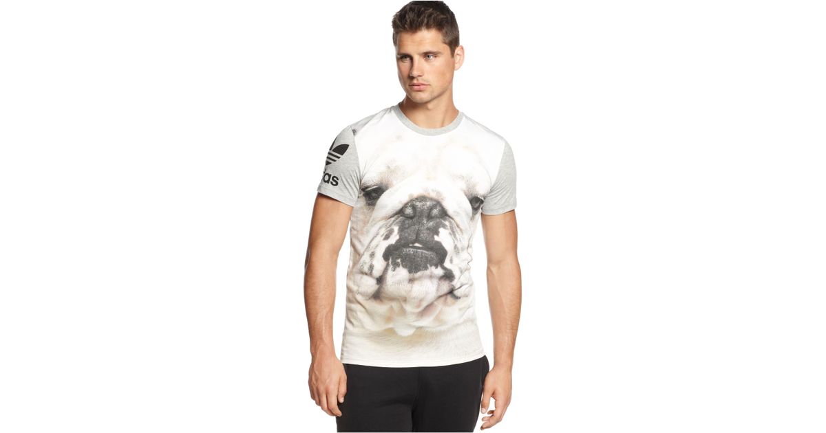 adidas Bulldog T-Shirt in Gray for Men - Lyst