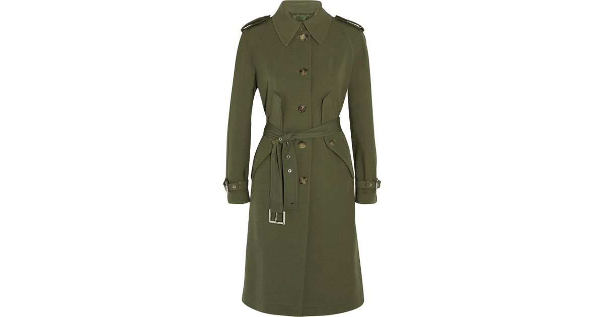 michael kors green trench coat