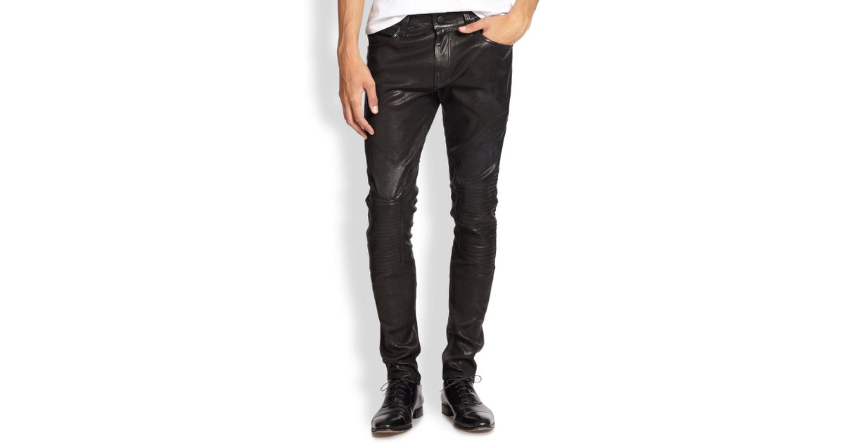 J Brand Bearden Leather Moto Pants in 