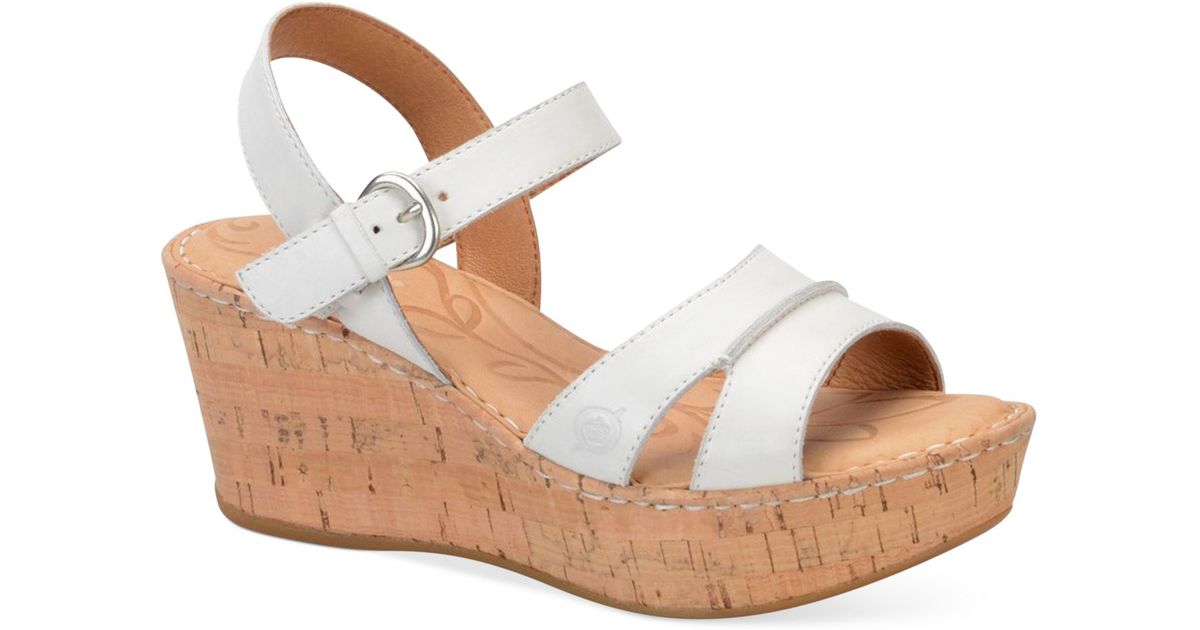 born white wedge sandals