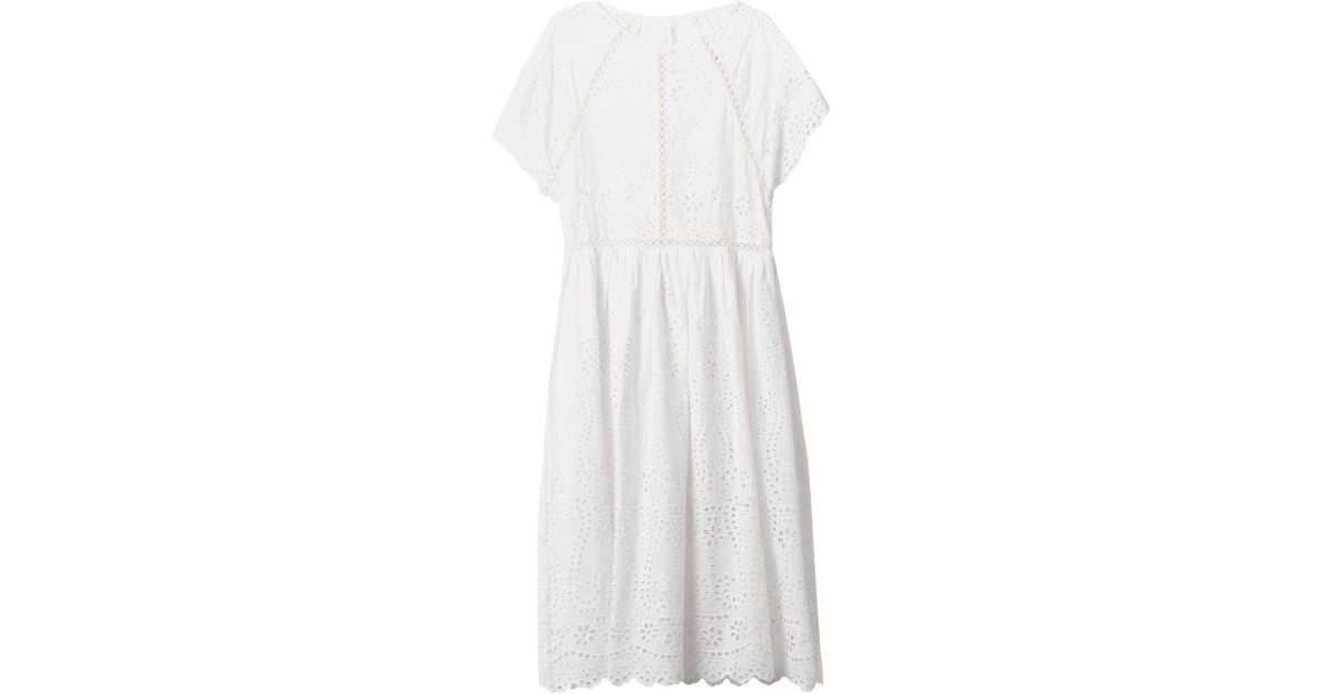 Zimmermann Hydra Broderieanglaise Cotton Dress in White Lyst