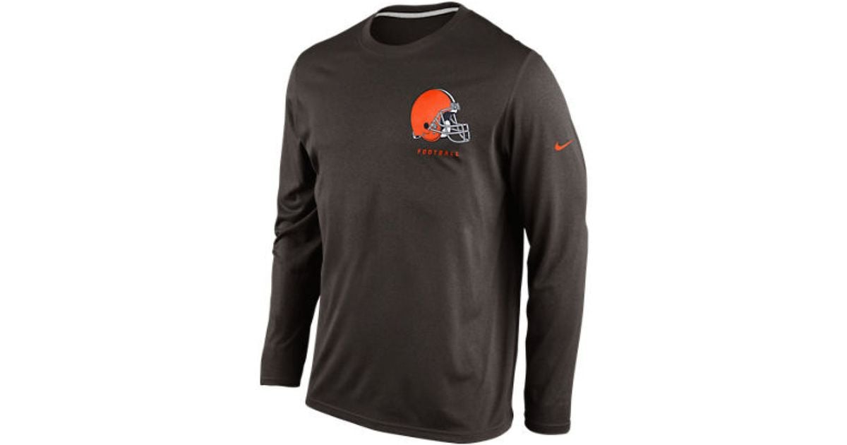 Nike Men'S Long-Sleeve Cleveland Browns Dri-Fit T-Shirt for Men | Lyst