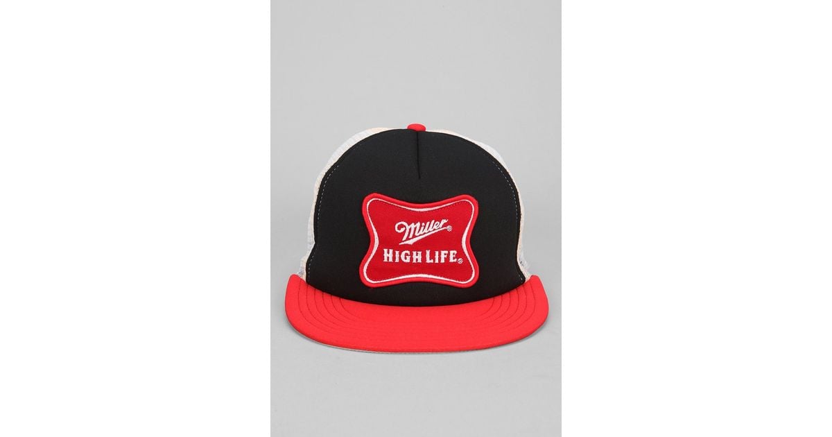 Urban Outfitters Miller High Life Trucker Hat in Red for Men Lyst