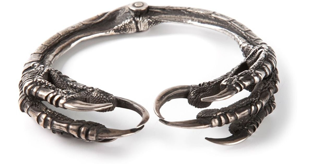 Ann Demeulemeester Raven Claw Bracelet in Gray Lyst