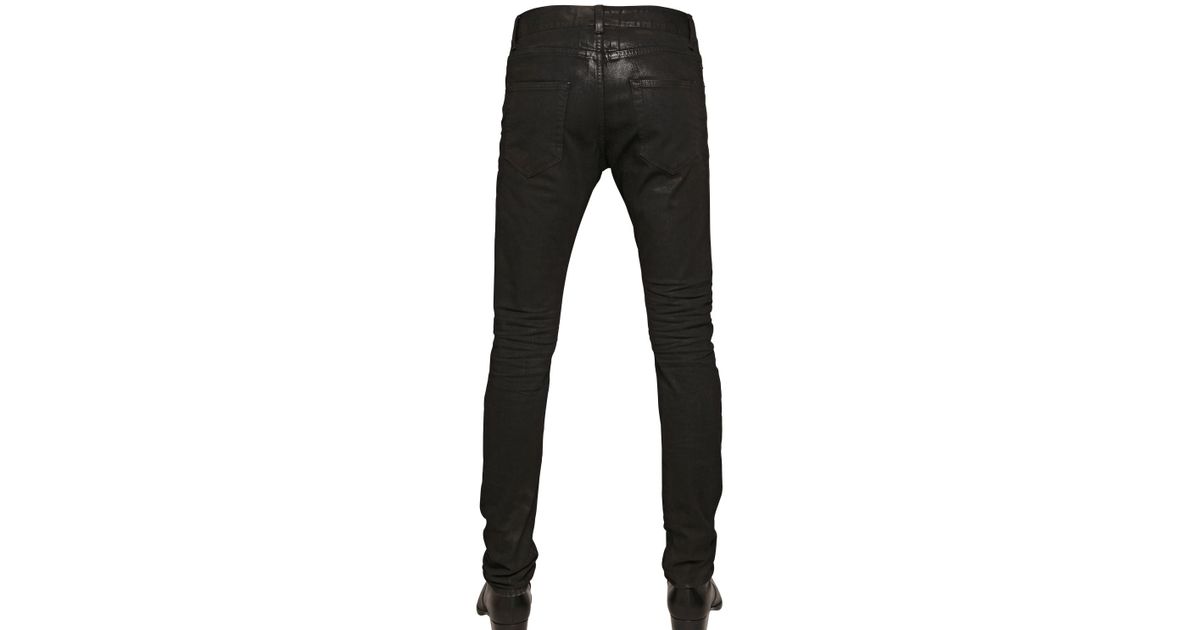 ysl waxed denim