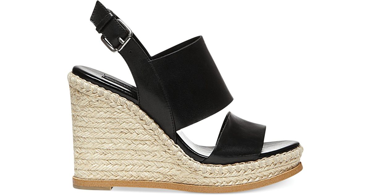 steven by steve madden presto leather wedge sandals