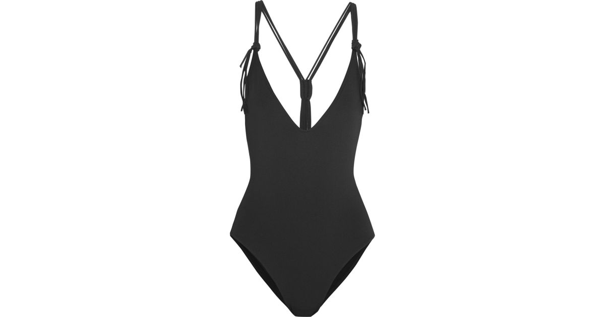 Eres Spotlight Groupie Macramé-Trimmed Swimsuit in Black - Lyst