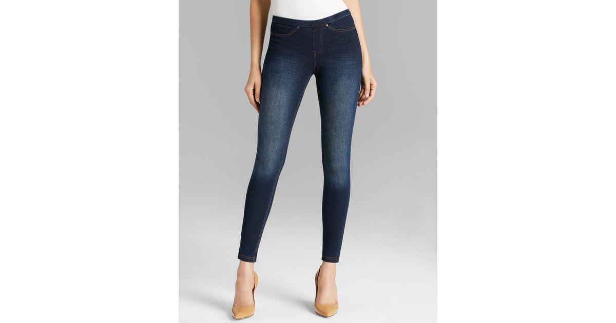 Hue Faded Denim Leggings in Midnight Rinse (Blue) Lyst