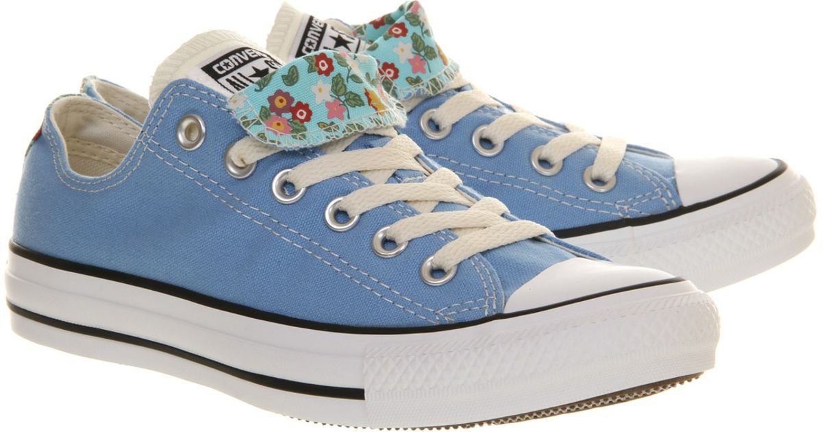 converse double tongue blue