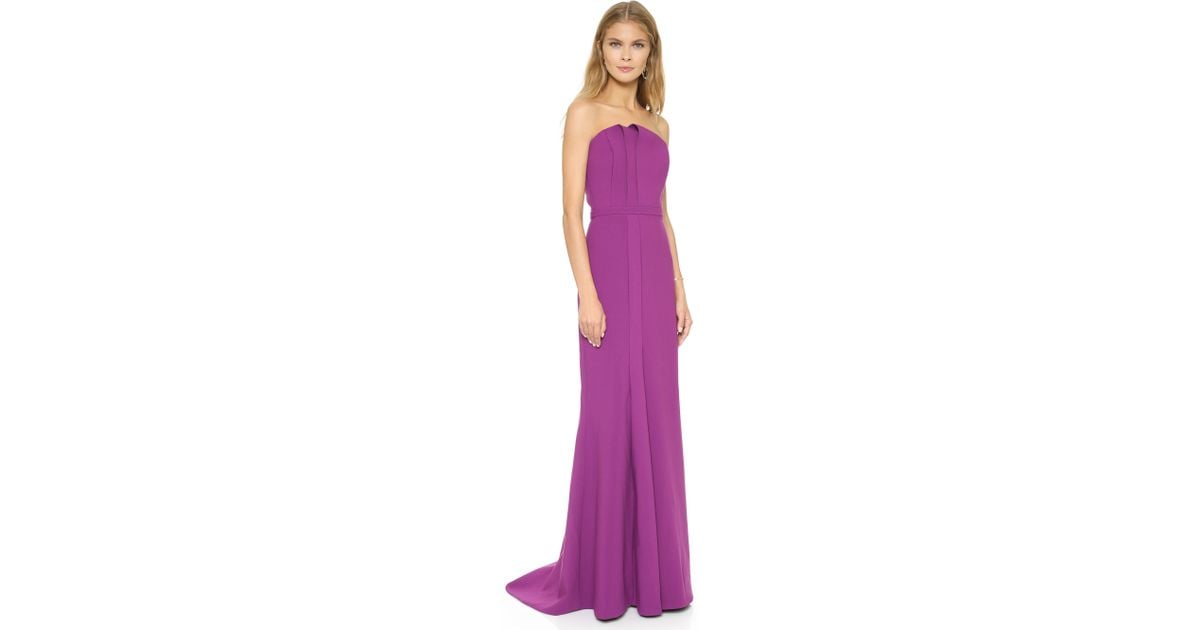 Halston heritage strapless gown deals