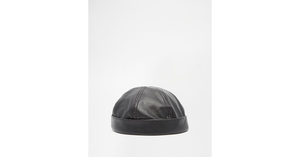 leather docker cap