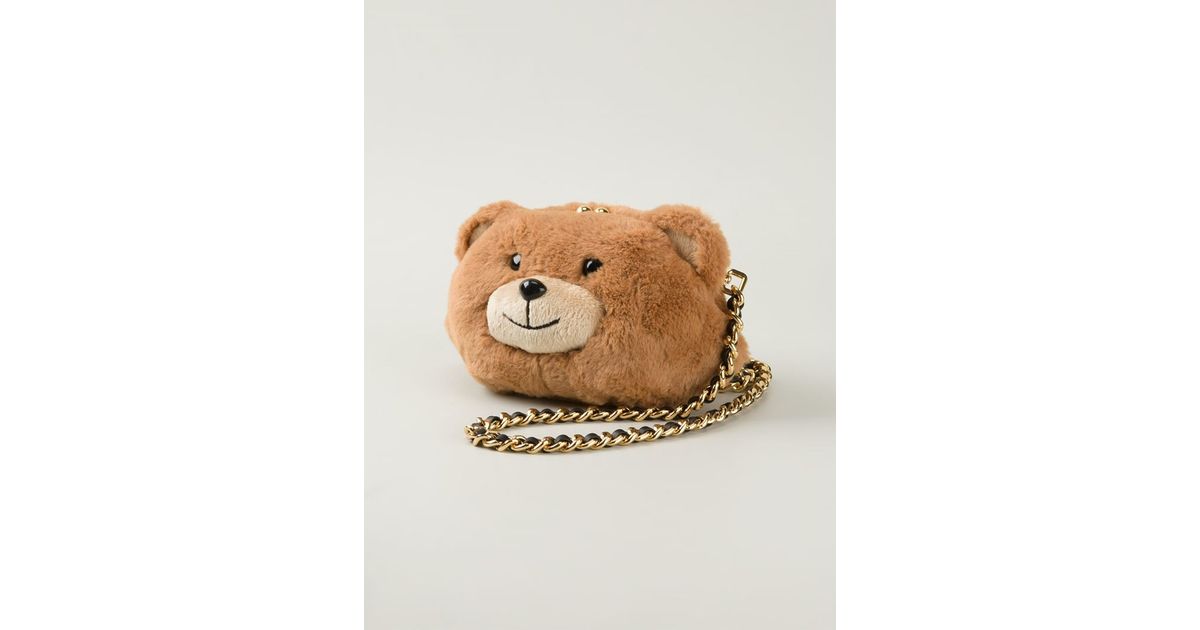 Moschino Plush Teddy Bear CrossBody Bag in Brown Lyst
