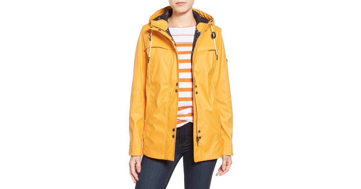 barbour yellow rain jacket
