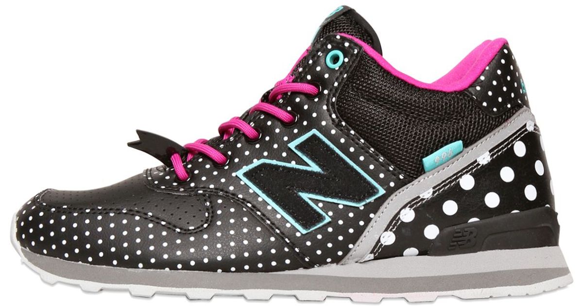 New Balance 996 Polka Dot Faux Leather Sneakers in Black for Men ...