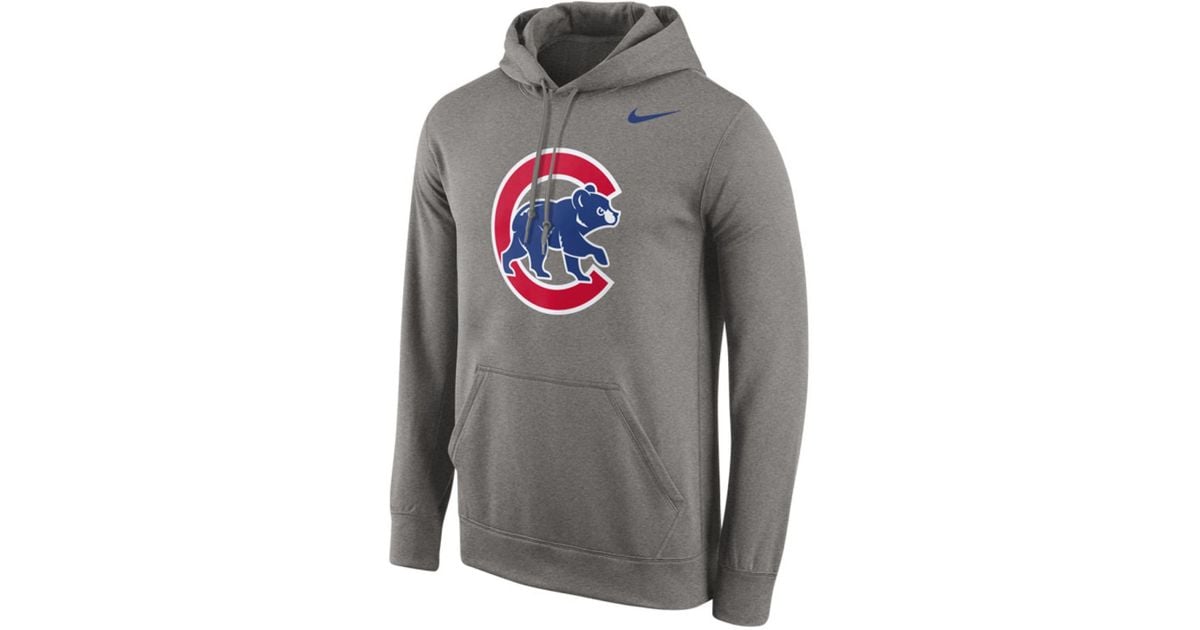 Nike Synthetic Men's Chicago Cubs Performance Hoodie in Gray for Men - Lyst