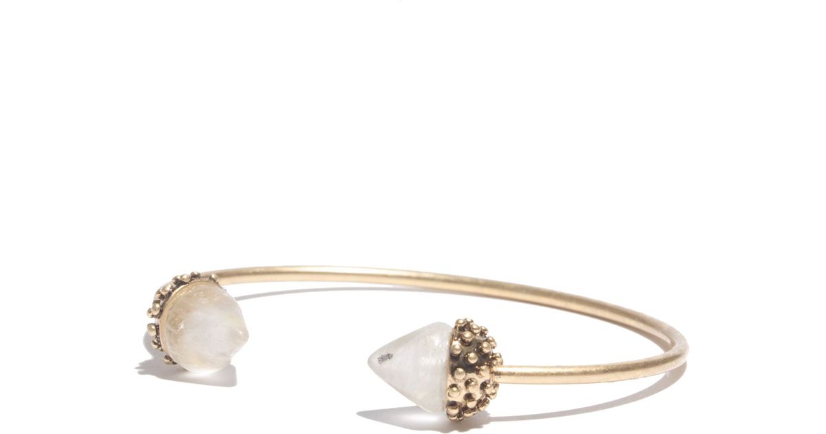Madewell Quartz Point Cuff in Pearl Ivory (Metallic) Lyst