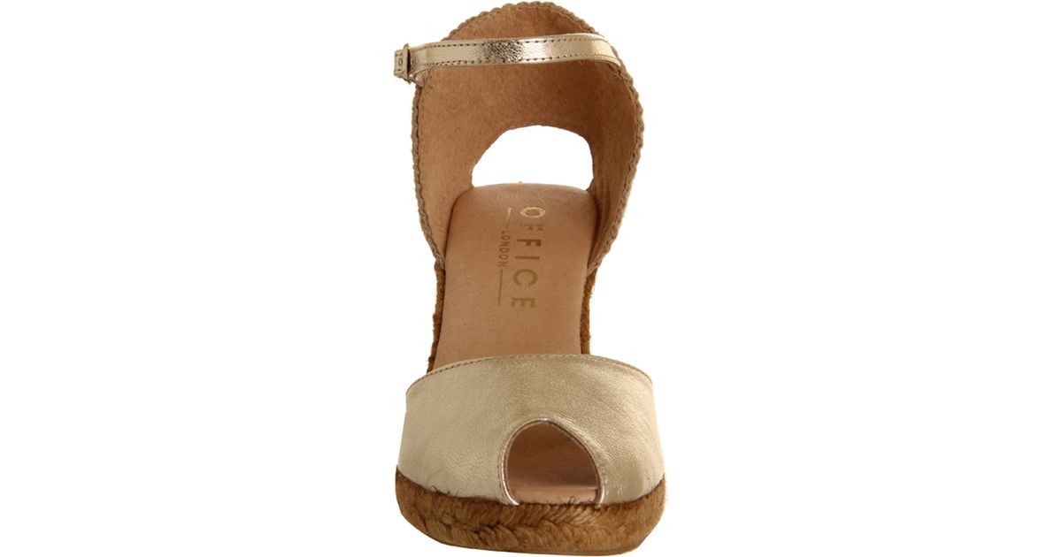 office gold espadrilles