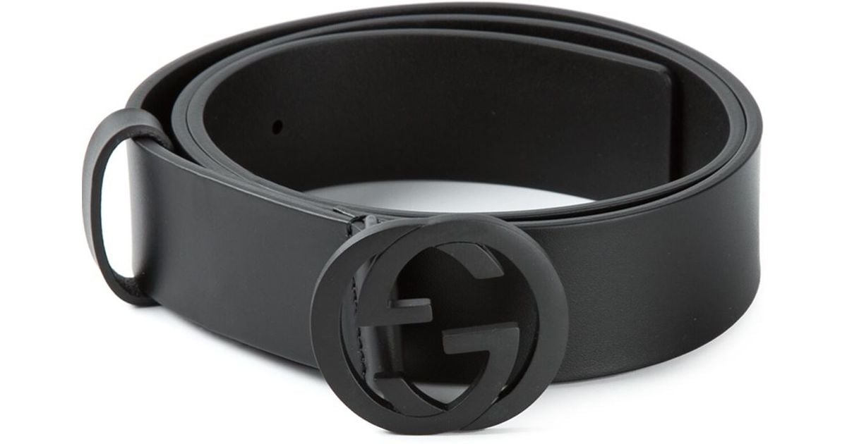 gucci black logo belt
