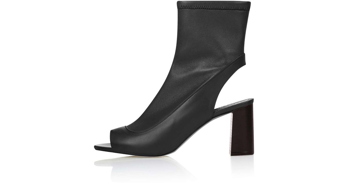 peep toe sock boot