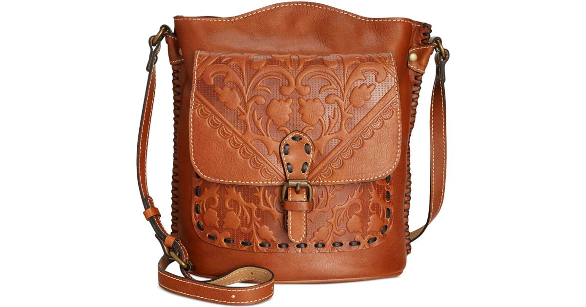 Patricia Nash Italian Folklore Lavello Sling in Brown Lyst