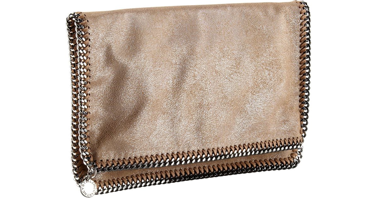 Stella McCartney Falabella Fold-over Clutch Bag in Metallic - Lyst