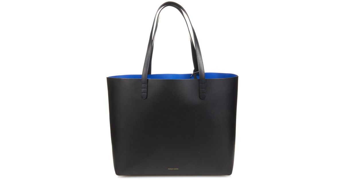 Mansur Gavriel Large Leather Tote - Blue Totes, Handbags - WGY43663