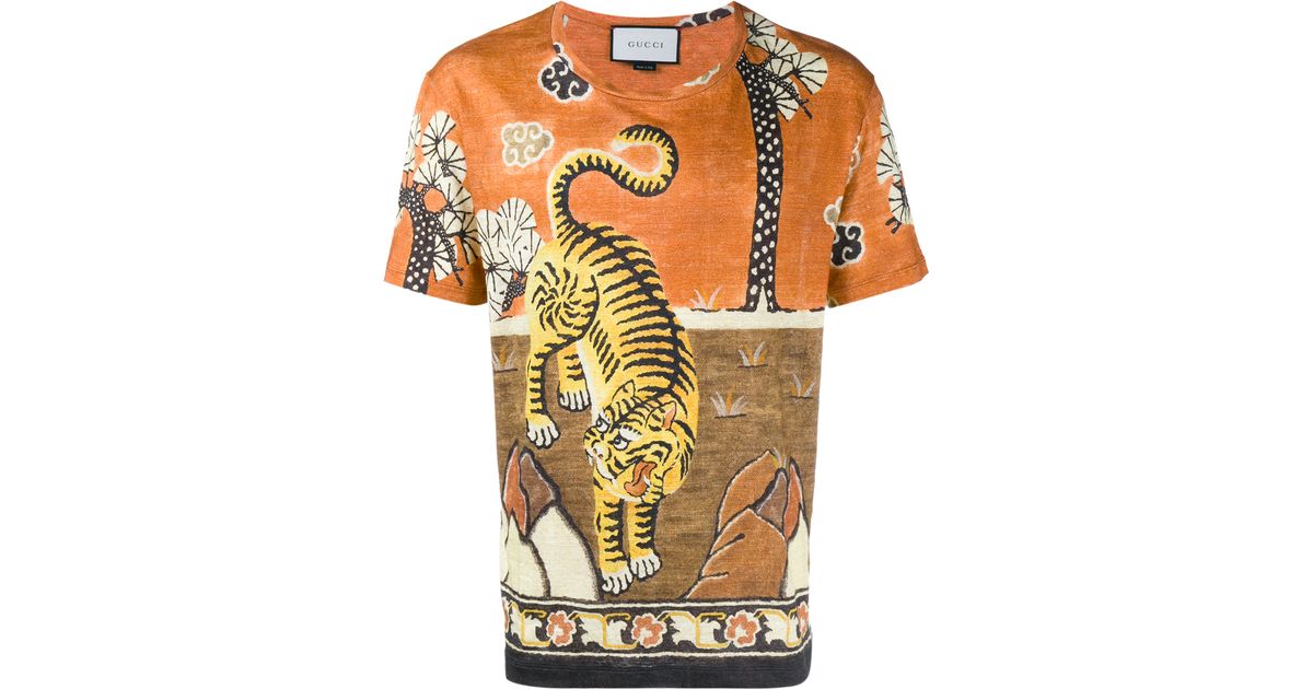 gucci t shirt tiger print