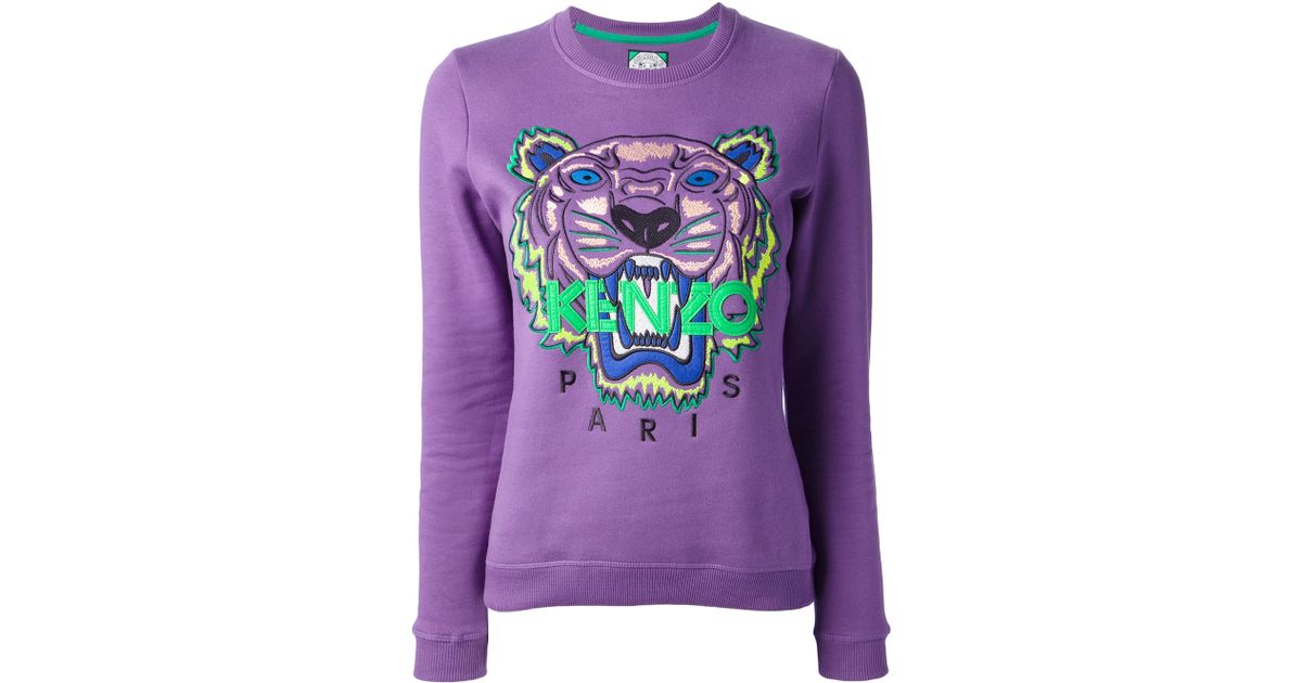 kenzo purple tiger sweatshirt