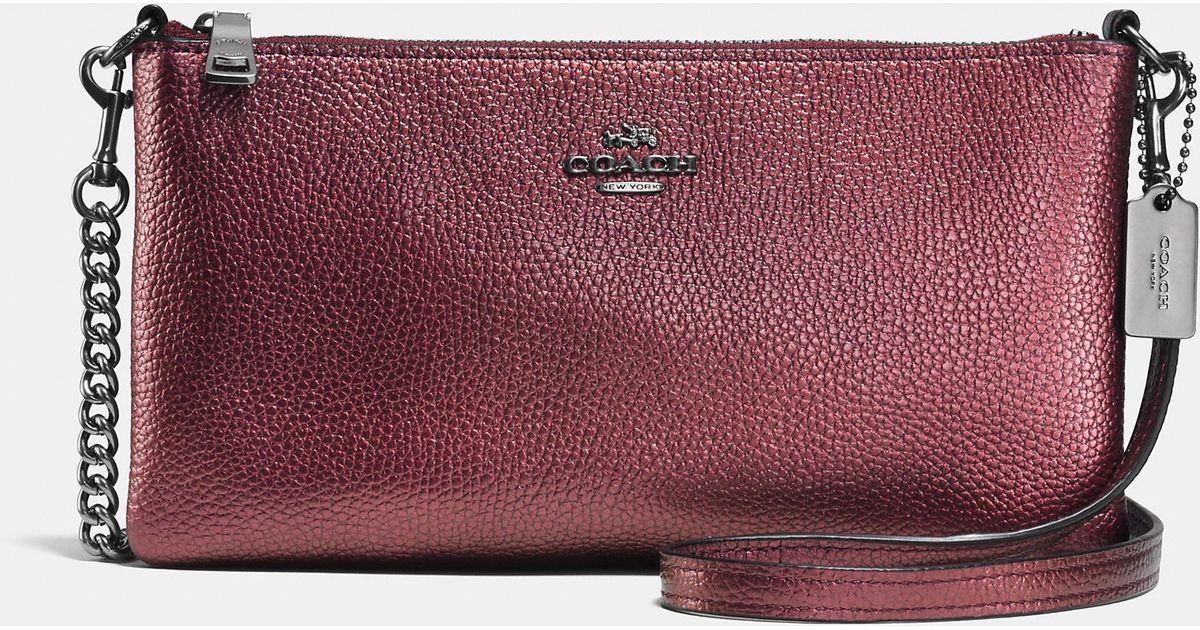 coach metallic crossbody