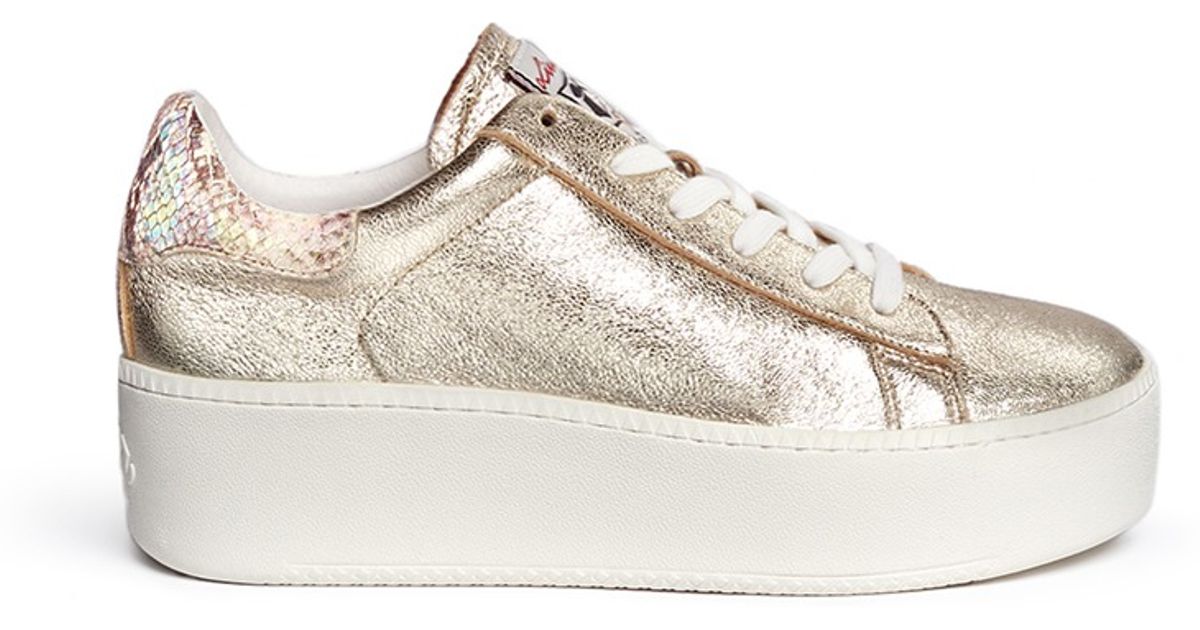 ash cult leather platform sneaker