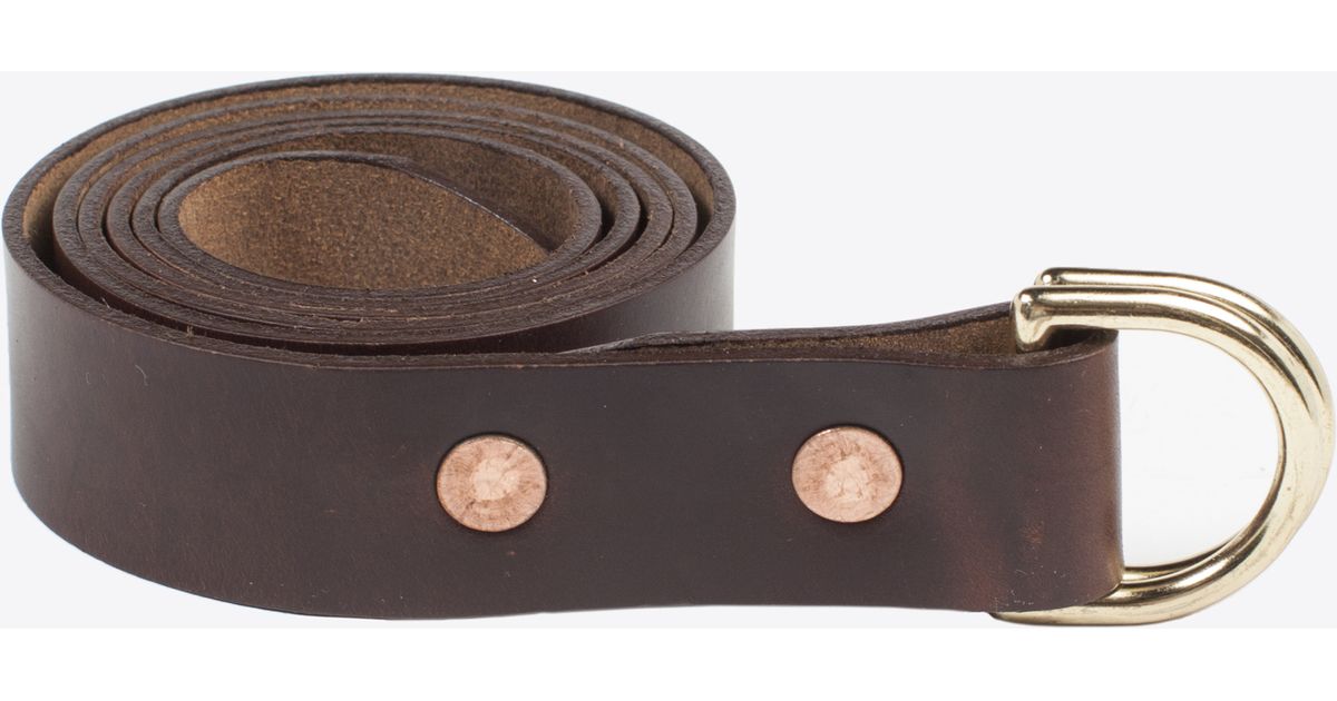 Billy Reid Double D Ring Belt In Brown For Men Lyst
