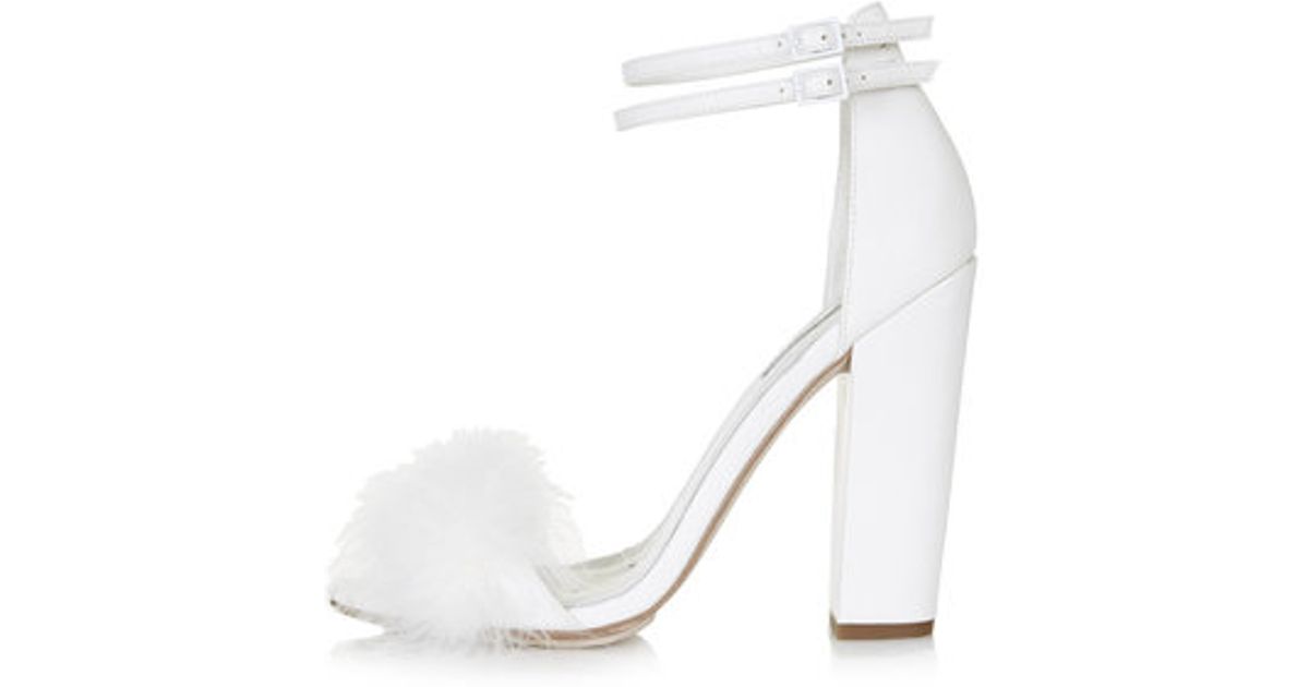 white feather sandals