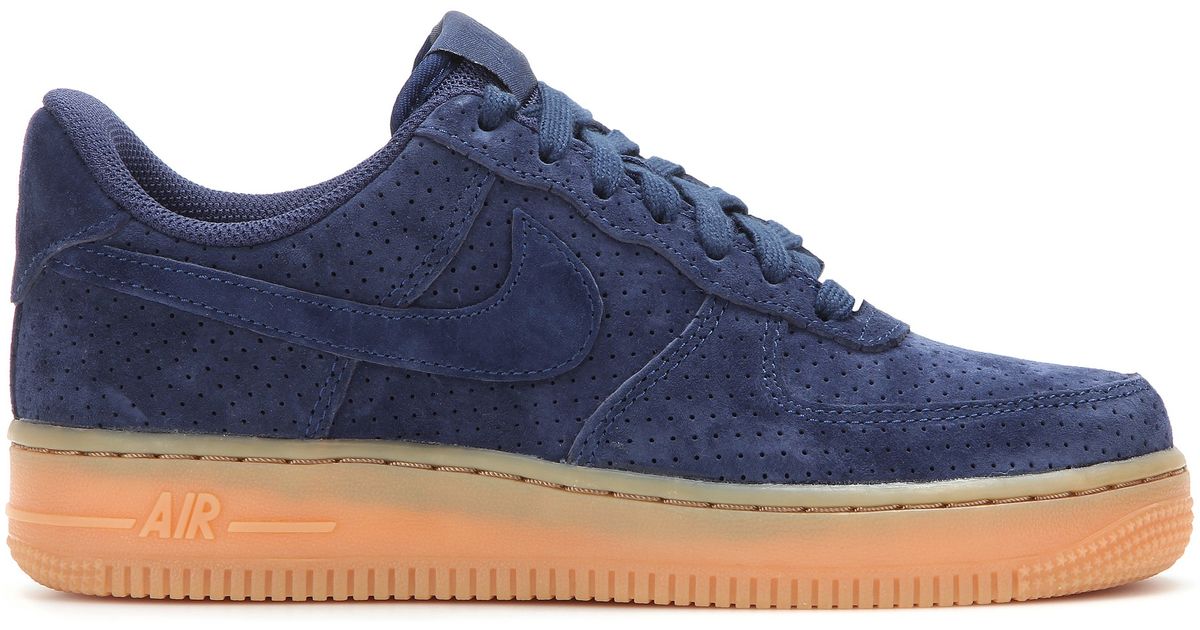 nike blue suede air force 1