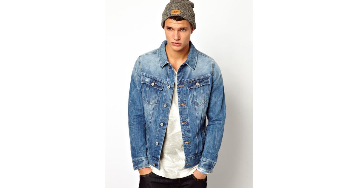 GStar RAW G Star Denim Jacket Slim Tailor 3d Light Aged in Blue for