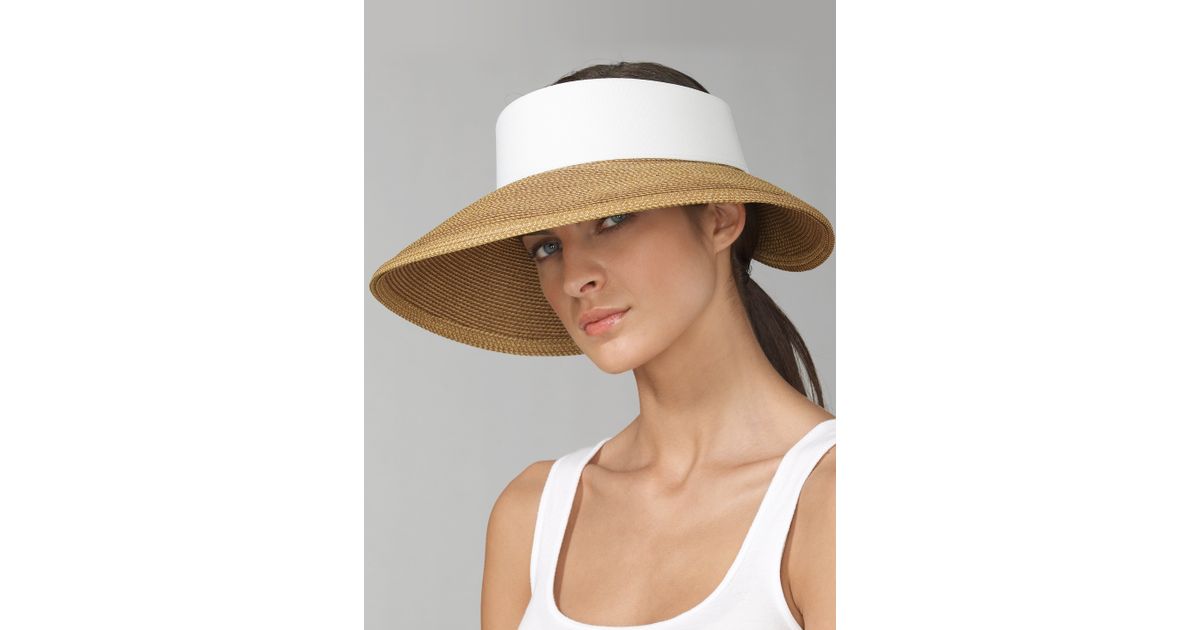 Eric javits Halo Visor in White Lyst