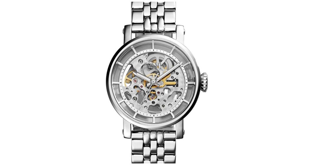 fossil boyfriend skeleton watch