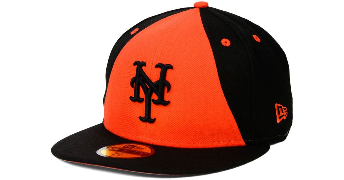 black and orange mets hat