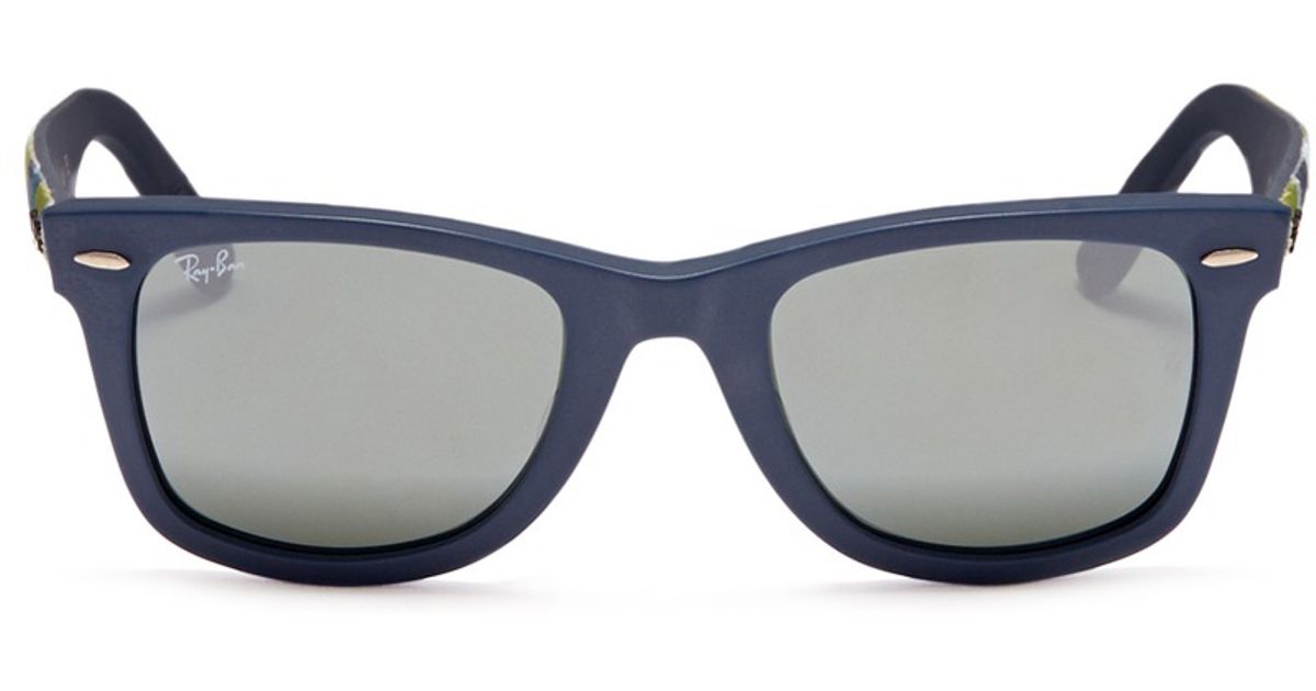 Ray-Ban 'original Wayfarer Urban Camouflage' Print Sunglasses in Blue | Lyst