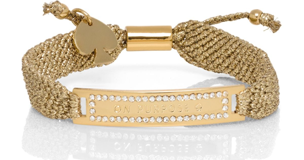 Lyst Kate Spade New York On Purpose Pave Friendship Bracelet In Lyst Kate Spade New York On Purpose Pave Friendship Bracelet In Metallic